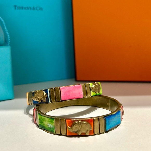 Set of 2_Handmade Bangles from Jaipur India - Picture 2 of 11